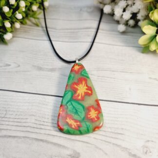 Polymer Clay Pendant - Flower Pop