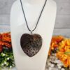 Polymer Clay Pendant - Reversible Textured Heart - Image 3