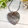Polymer Clay Pendant - Reversible Textured Heart