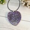 Polymer Clay Pendant - Reversible Textured Heart - Image 2