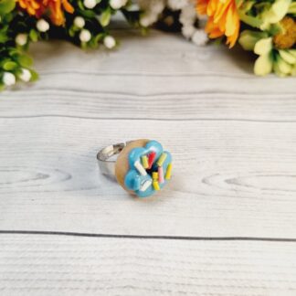 Novelty Donut Ring with sprinkles - Blue