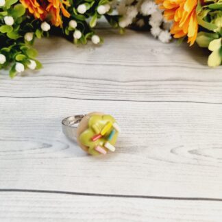 Novelty Donut Ring with sprinkles - Green