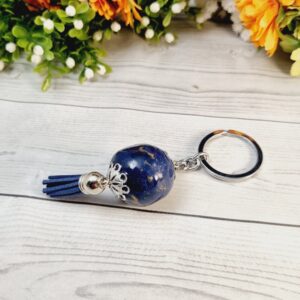 Polymer Clay Key Chain - Navy