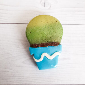 Novelty Cactus Brooch - Blue