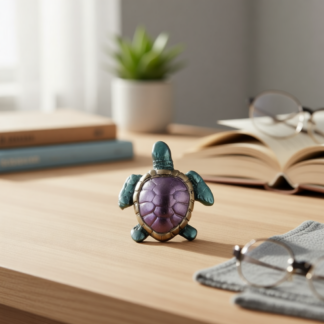 Bring a Smile with a Hand-Sculpted Polymer Clay Turtle Brooch