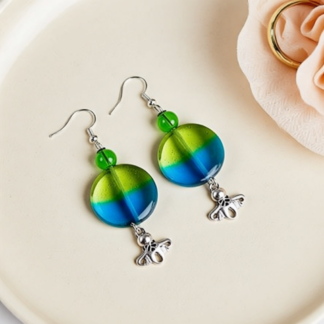 Captivating Mermaid Octopus Earrings – Handcrafted Polymer Clay Art