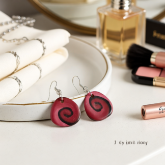 Distinctive Polymer Clay Swirl Earrings – Lightweight All-Day Flair