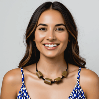 Green Ceramic Beaded Choker Necklace