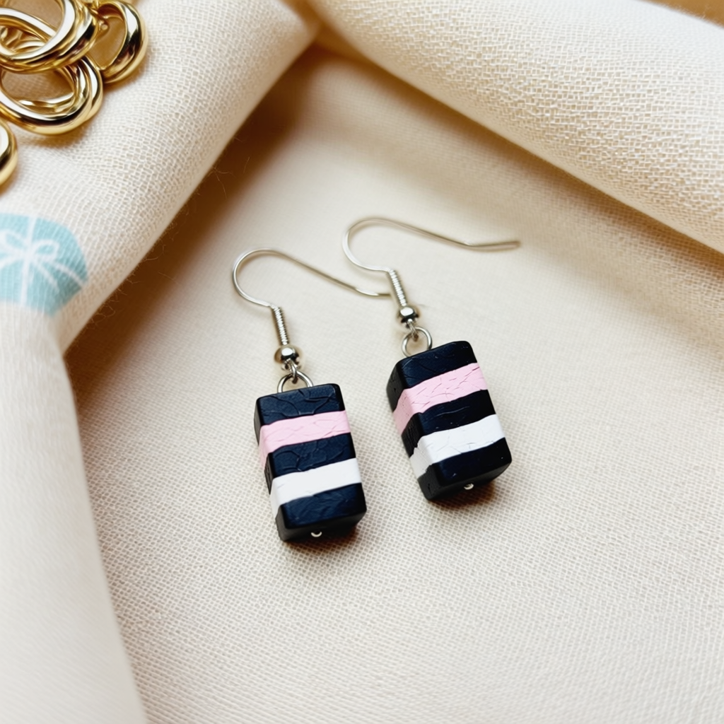 Hand Sculpted Polymer Clay Earrings – Liquorice Allsorts