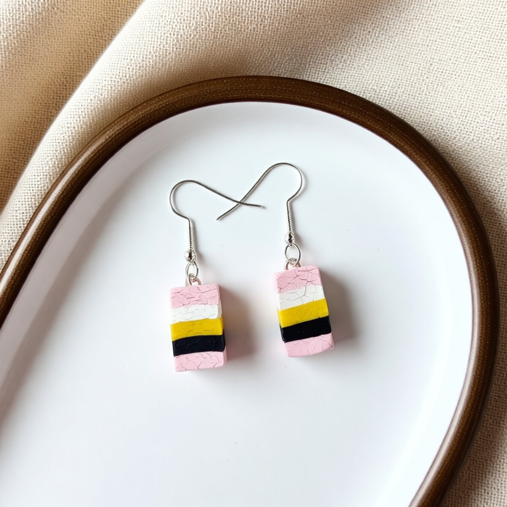 Hand Sculpted Polymer Clay Earrings – Liquorice Allsorts