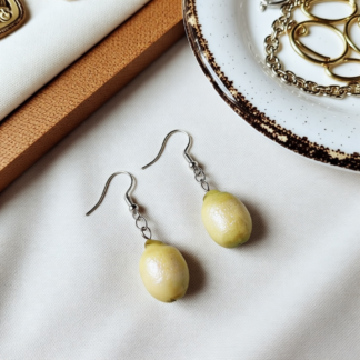 Hand Sculpted Polymer Clay Earrings – Unique & Lightweight on Silver Wires
