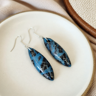 Handcrafted Polymer Clay Crackle Earrings