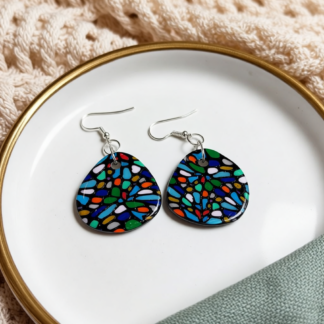 Handcrafted Polymer Clay Mosaic Earrings
