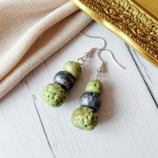 Handmade Polymer Clay Earrings – Lightweight & Comfortable Silver Wires