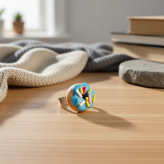 Novelty Donut Ring with sprinkles – Blue