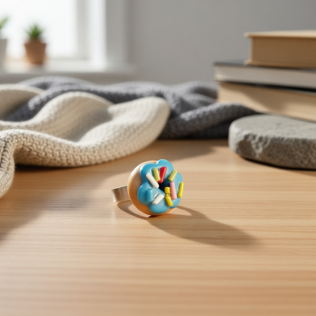 Novelty Donut Ring with sprinkles – Blue