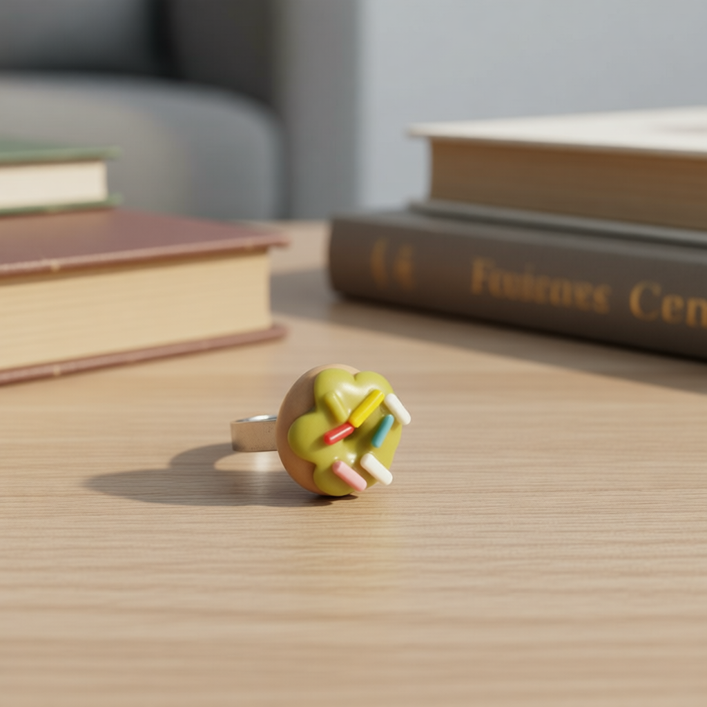 Novelty Donut Ring with sprinkles – Green