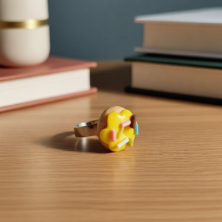 Novelty Donut Ring with sprinkles – Yellow