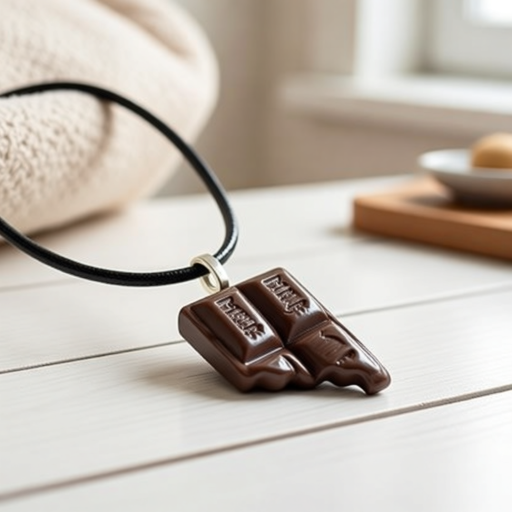 Novelty Miniature Food Chocolate Pendant Necklace