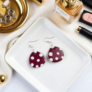 Polka Dot Polymer Clay Earrings for All-Day Comfort & Unique Style