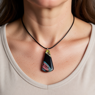 Polymer Clay Pendant – Dart Frog