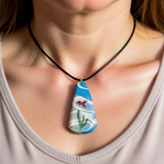 Polymer Clay Pendant – Deep Sea