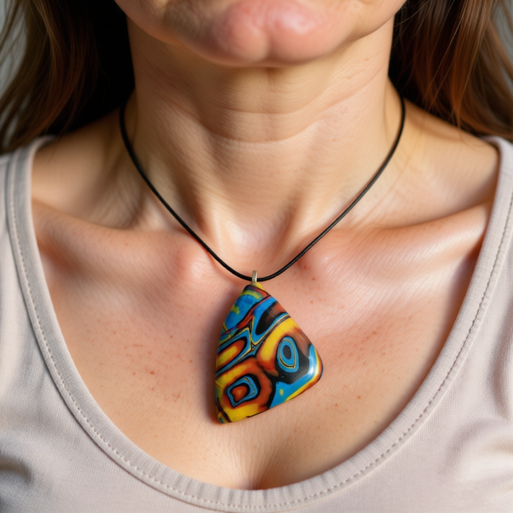 Polymer Clay Pendant – Electric Sherbet