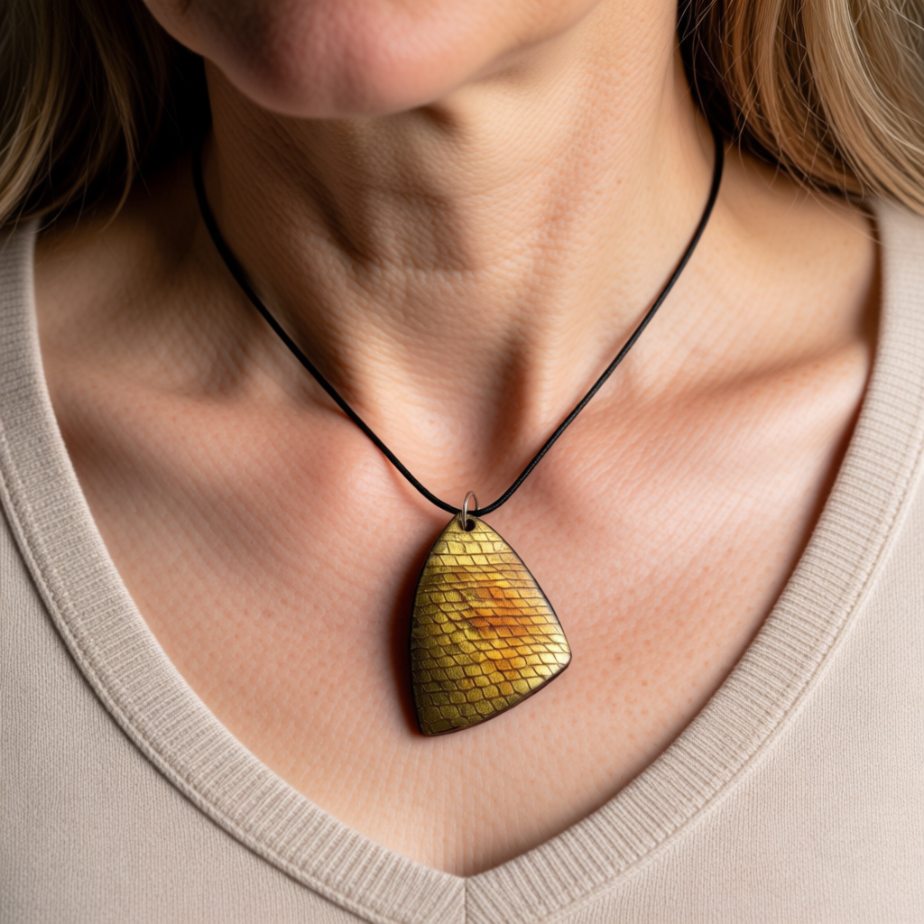 Polymer Clay Pendant – Scales