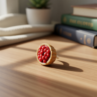 Protect Headphone Jack from Dust – Hand Sculpted Cherry Pie Polymer Clay Stopper