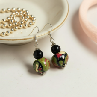 Red Bottle Brush Earrings – Handcrafted Polymer Clay Nature-Inspired Australian Bottle Brush Earrings
