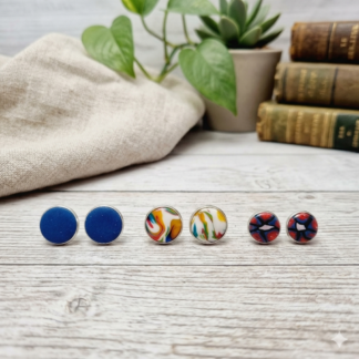 Unique Handmade Stud Earrings – Versatile 3-Pack