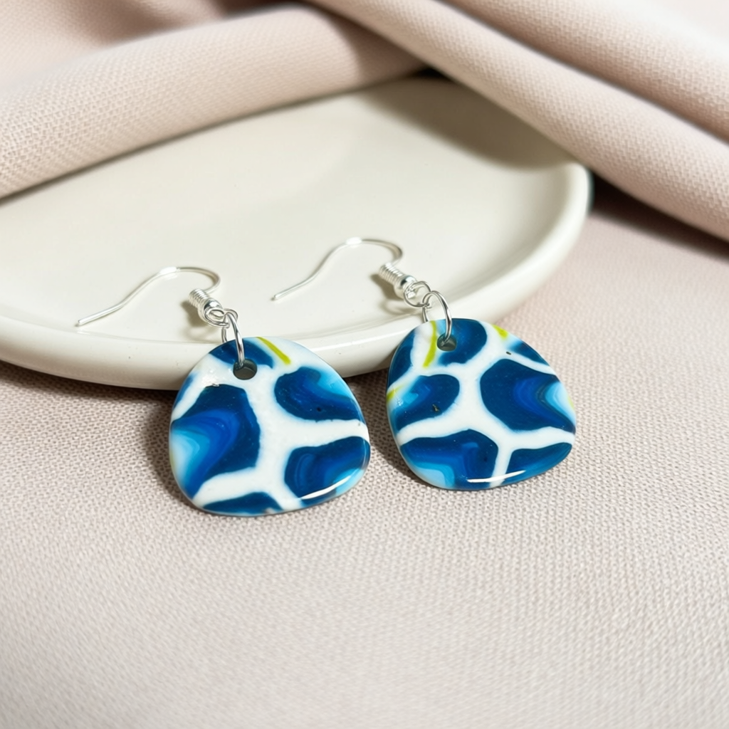 Whimsical Handcrafted Bubbles Polymer Clay Earrings for Unique Style