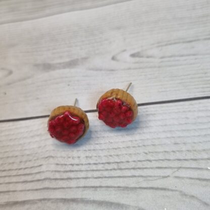 Novelty Miniature Food Cherry Pie Studs - Image 2