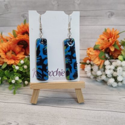 Polymer Clay Earrings Blue Lotus