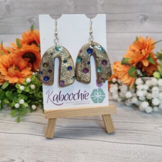Polymer Clay Arch Earrings - Going Dotty