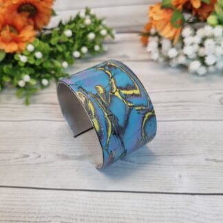 Metal Polymer Clay Cuff Bracelet Electric Dreams