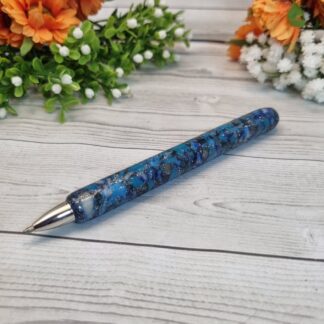 Polymer Clay Refillable Pen - Moonlit Sapphire