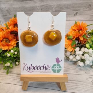 Novelty Miniature Food Pancakes and Syrup Earrings