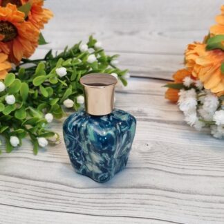 Unique Polymer Clay Travel Perfume Bottle with Gold Lid