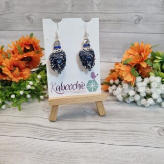 Pod Polymer Clay Earrings - Blue