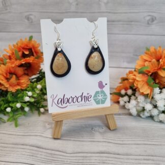 Polymer Clay Earrings - Champagne Teardrops