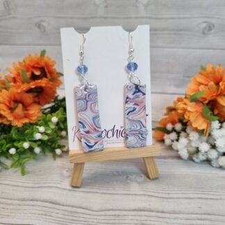 Cotton Candy Swirl Polymer Clay Earrings
