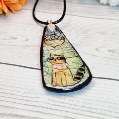 Polymer Clay Pendant - Foxy