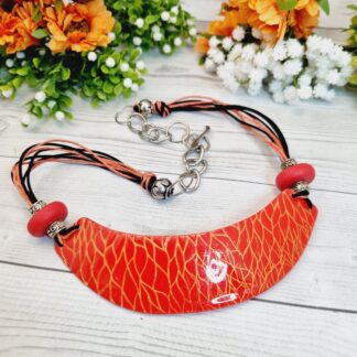 Statement Collar Necklace - Golden Leaves