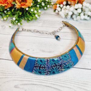 Full Collar Polymer Clay Necklace Earthbound Majesty