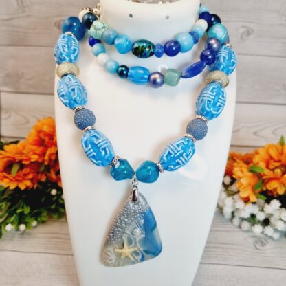 Statement Necklace Handmade - Out To Sea - Image 4