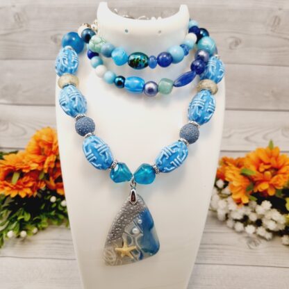 Statement Necklace Handmade - Out To Sea - Image 3