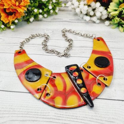 Statement Collar Necklace - Fire Goddess - Image 4
