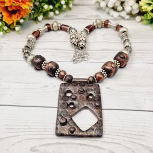 Statement Necklace Handmade From Polymer Clay - Mystic Forge