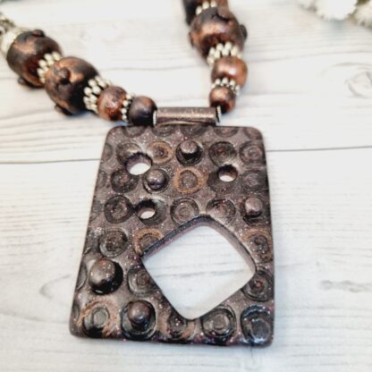 Statement Necklace Handmade From Polymer Clay - Mystic Forge - Image 2